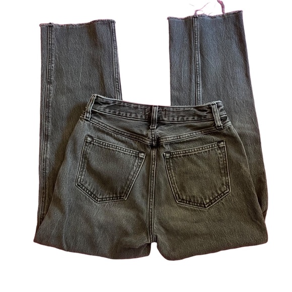 ABERCROMBIE & FITCH JEANS Black Stonewashed Annie High Rise Ankle Straight Sz 2R - Picture 3 of 5